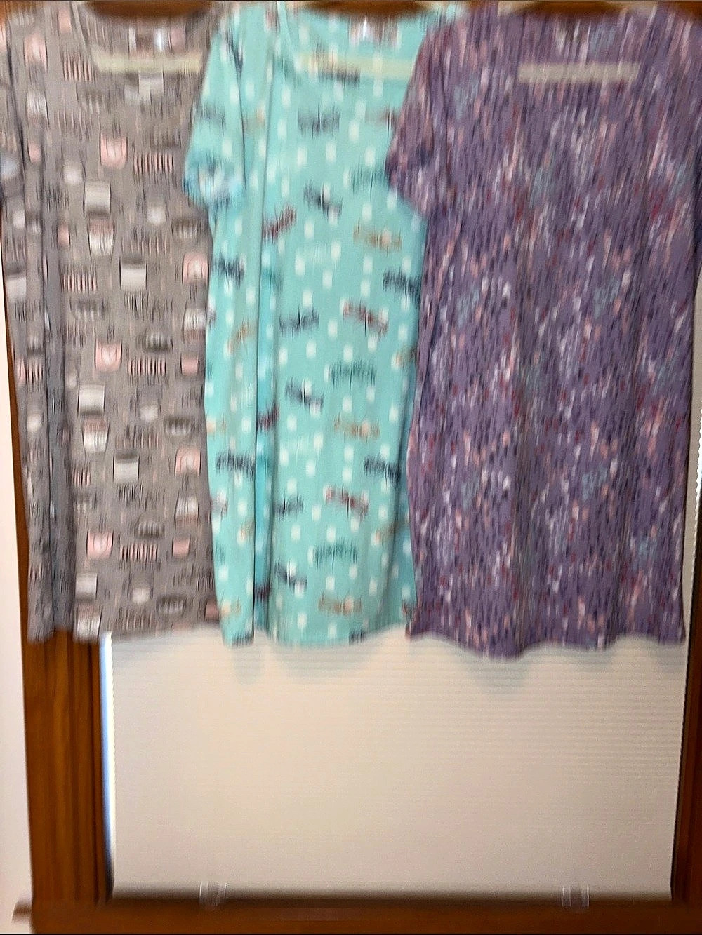 ENJOYNIGHT Printed Short Sleeve Tops Blue & Purple Large